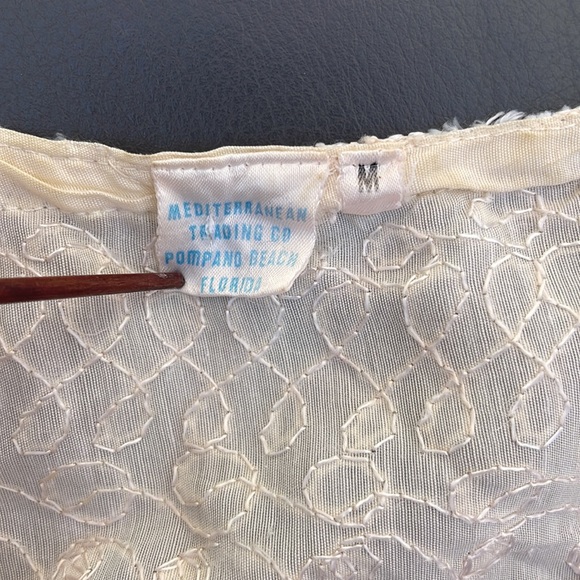 Vintage vanilla cream peasant blouse - Picture 13 of 15